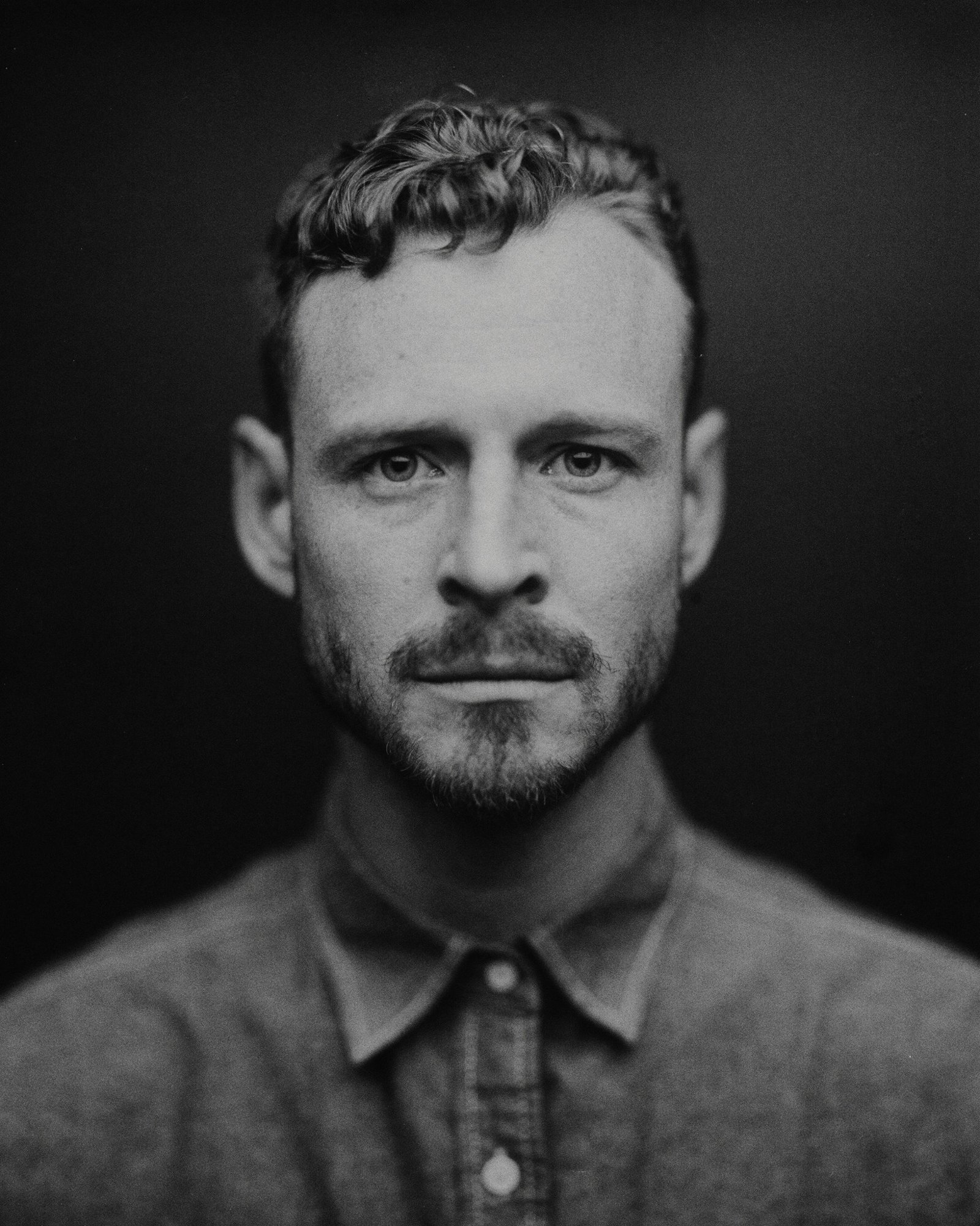 Man looking into camera